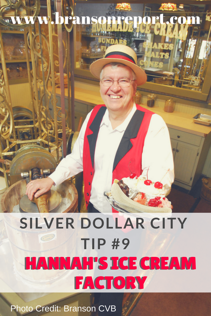 Hannah's ice cream factory at silver dollar city