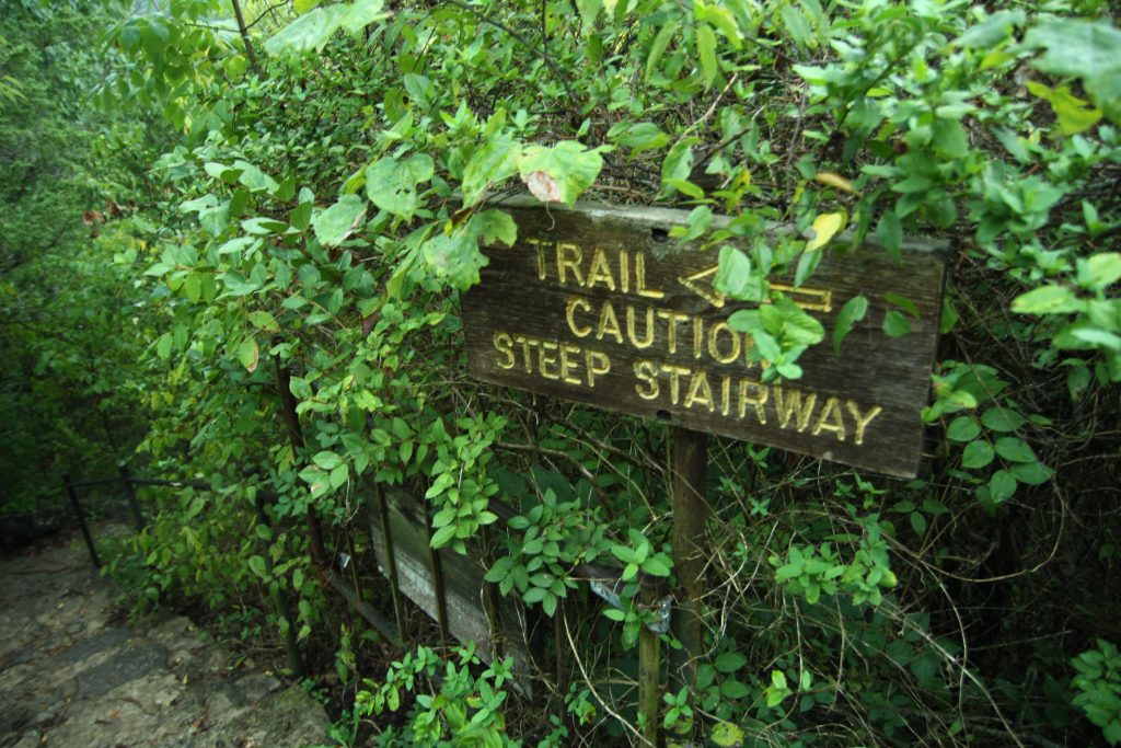 lakeside wilderness area stairs sign 
