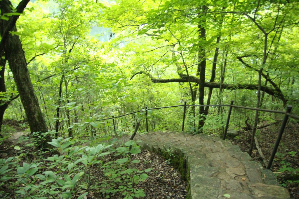 winding stairs at branson hiking trail